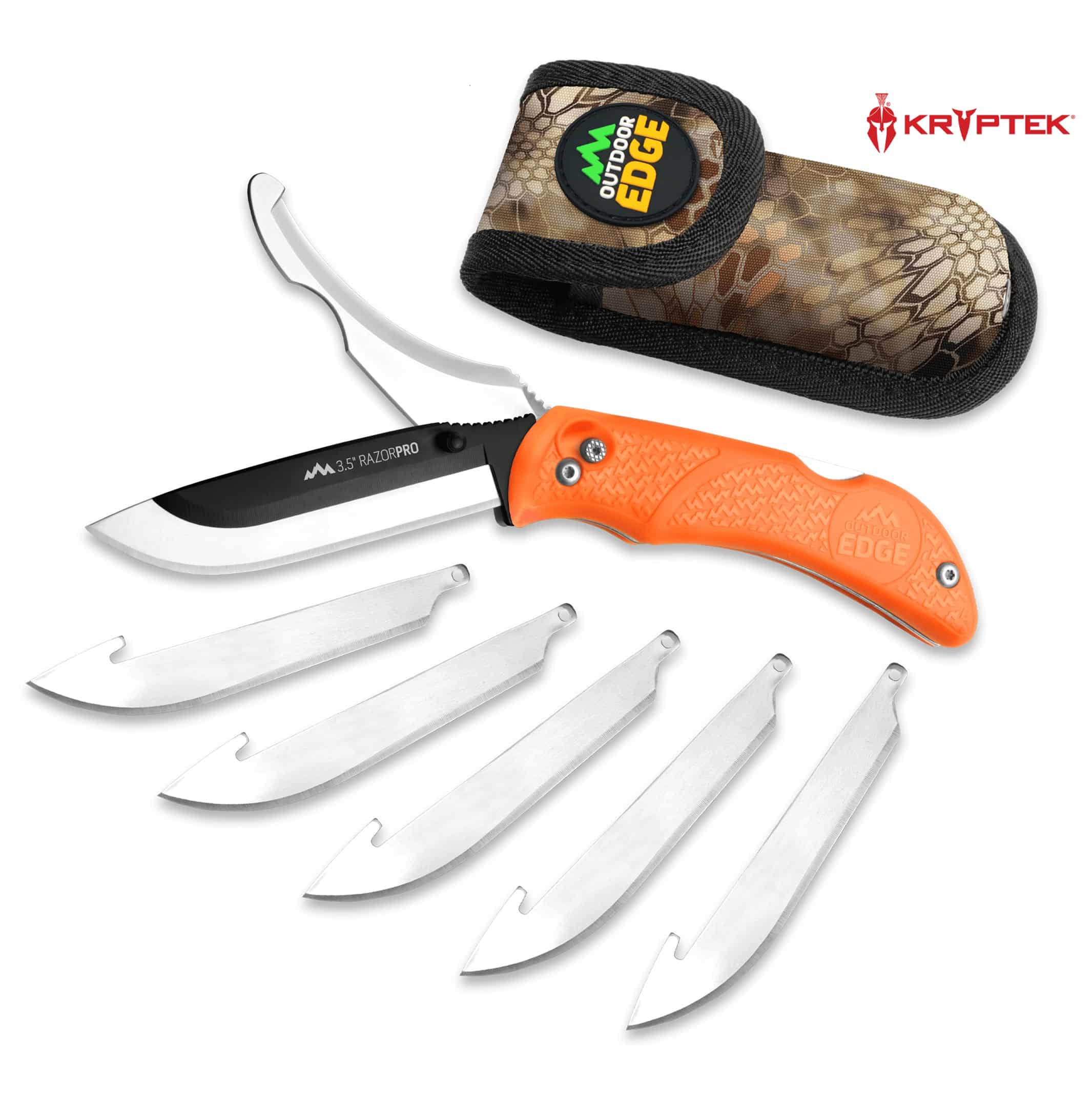Outdoor Edge 3.5″ Razor-Pro avec 6 lames remplaçables et étui de transport